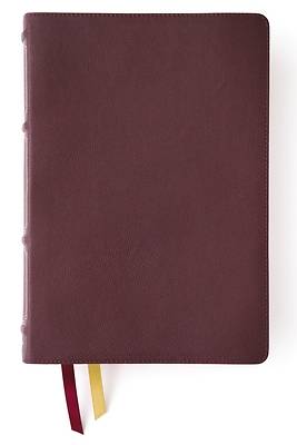 Picture of Nkjv, Thompson Chain-Reference Bible, Large Print, Genuine Leather, Cowhide, Burgundy, Red Letter, Art Gilded Edges, Comfort Print