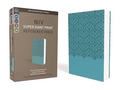 Picture of NIV Super Giant Print Reference Bible, Imitation Leather, Blue, Red Letter Edition
