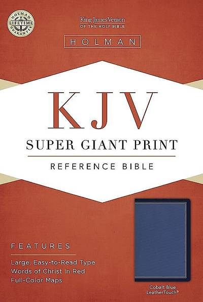 Picture of KJV Super Giant Print Reference Bible, Cobalt Blue Leathertouch