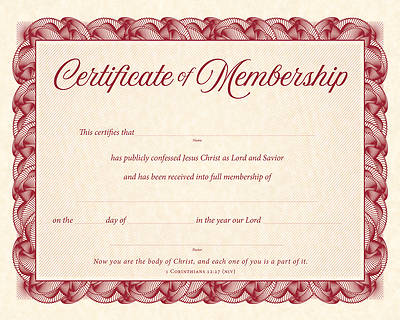 Certifcate of Membership