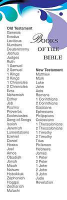 Picture of Deep Blue Books of the Bible List Bookmark (Pkg of 25)