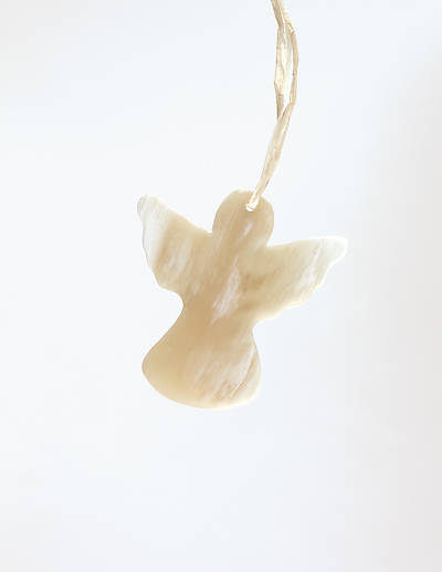 Picture of Cow Horn Angel Ornament Small