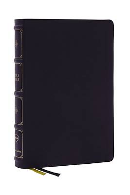 Picture of Nkjv, Large Print Thinline Reference Bible, Blue Letter, MacLaren Series, Leathersoft, Black, Comfort Print