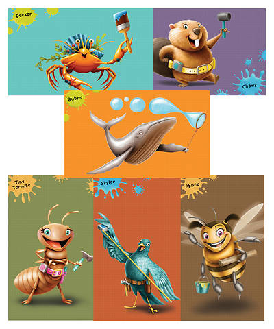 Picture of Vacation Bible School (VBS) 2017 Maker Fun Factory Giant Bible Memory Buddy Posters (Set of 6)