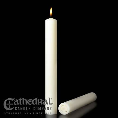 Picture of 51% Beeswax Altar Candles Cathedral 24 x 2 1/2 Pack of 6 Plain End