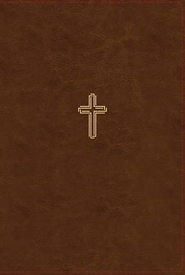 Picture of Nasb, Thinline Bible, Giant Print, Leathersoft, Brown, Red Letter Edition, 1995 Text, Thumb Indexed, Comfort Print