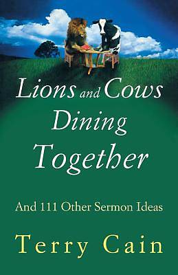 Picture of Lions and Cows Dining Together