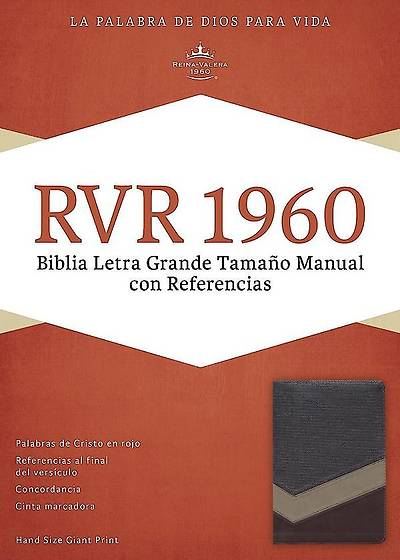 Picture of Rvr 1960 Biblia Letra Grande Tamano Manual Con Referencias, Marron/Tostado/Bronceado Simil Piel