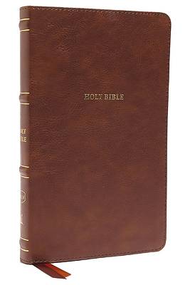 Picture of Nkjv, Thinline Bible, Leathersoft, Brown, Red Letter Edition, Comfort Print