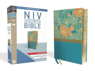 Picture of NIV, Thinline Bible, Large Print, Imitation Leather, Blue, Red Letter Edition