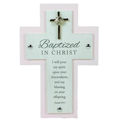 Picture of Cross Baptized in Christ Pink