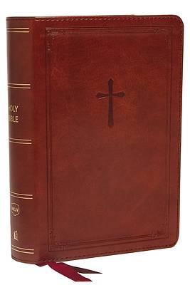 Picture of Nkjv, Reference Bible, Compact, Leathersoft, Brown, Red Letter Edition, Comfort Print