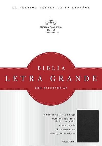 Picture of Rvr 1960 Biblia Letra Grande, Negro Piel Fabricada Con Indice