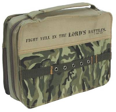 Picture of Bible Cover Fight Well in the Lord Camouflage Medium