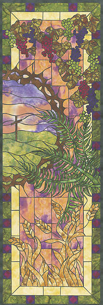 Picture of Stained Glass Easter Right-view Banner 2 X 6