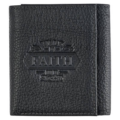 Picture of Genuine Full Grain Leather Rfid Blocking Scripture Wallet for Men