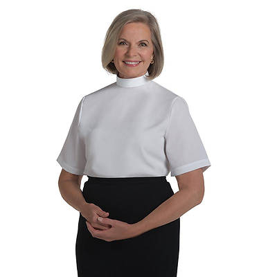 Picture of Women's Neckband Clergy Shell Blouse White Size 12