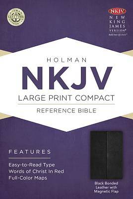 Picture of Large Print Compact Reference Bible-NKJV-Magnetic Flap