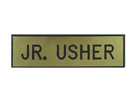 Picture of Gold and Black Junior Usher Pin-On Badge