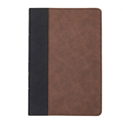 Picture of CSB Large Print Thinline Bible, Black/Brown Leathertouch