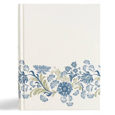 Picture of CSB Notetaking Bible, Large Print Edition, Cream Floral Cloth Over Board