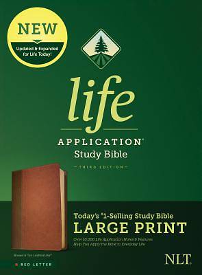 Picture of NLT Life Application Study Bible, Third Edition, Large Print (Red Letter, Leatherlike, Brown/Tan)