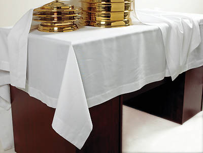 Picture of White Linen Communion Table Cover