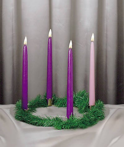 Picture of Advent Wreath with Evergreen & Candles