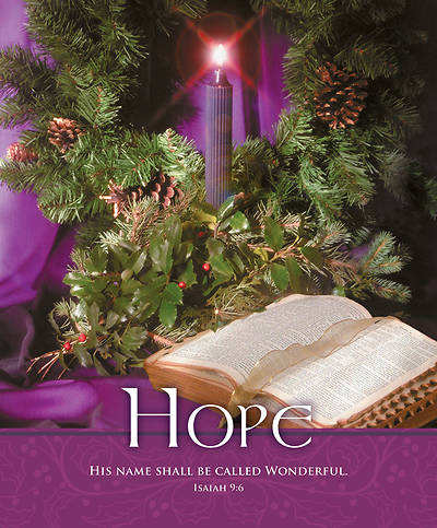 Picture of Hope Bible and Wreath Advent Legal Size Bulletin