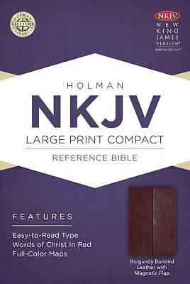 Picture of Large Print Compact Reference Bible-NKJV-Magnetic Flap