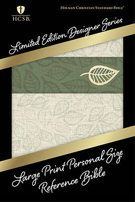 Picture of HCSB Large Print Personal Size Reference Bible, Designer Series, Linen Leaves Leathertouch