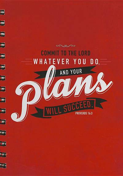Picture of Journal - Large Wirebound - Red Your Plans Will Succeed