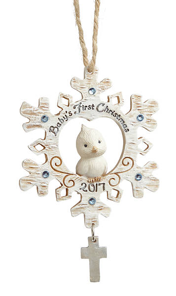 Picture of Baby's First Christmas Dated Ornament - Blue