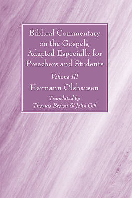 Picture of Biblical Commentary on the Gospels, Adapted Especially for Preachers and Students, Volume III