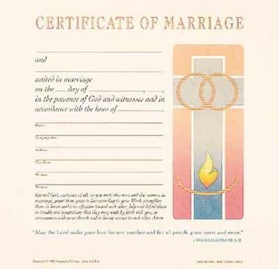 Picture of Contemporary Full-Color Marriage Flat Certificate (Package of 12)