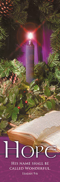 Picture of Hope Bible and Wreath Advent 2' x 6' Banner