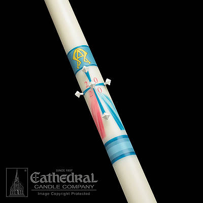 Picture of Cathedral Divine Mercy Paschal Candle 1-1/2" x 34"