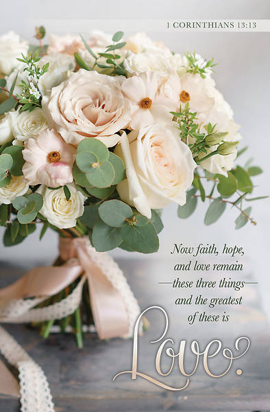 Picture of Faith, Hope, and Love Wedding Regular Size Bulletin