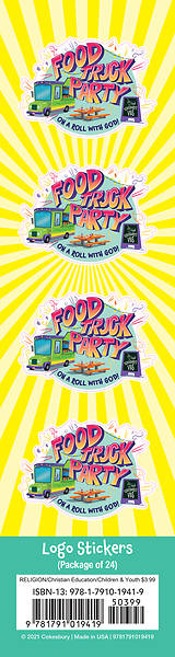 Picture of Vacation Bible School (VBS) Food Truck Party Logo Stickers (Pkg of 24)