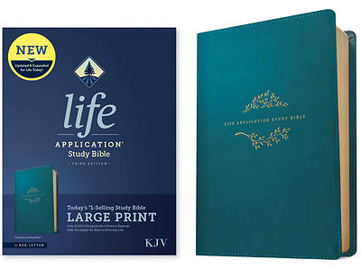 Picture of KJV Life Application Study Bible, Third Edition, Large Print (Red Letter, Leatherlike, Teal Blue)