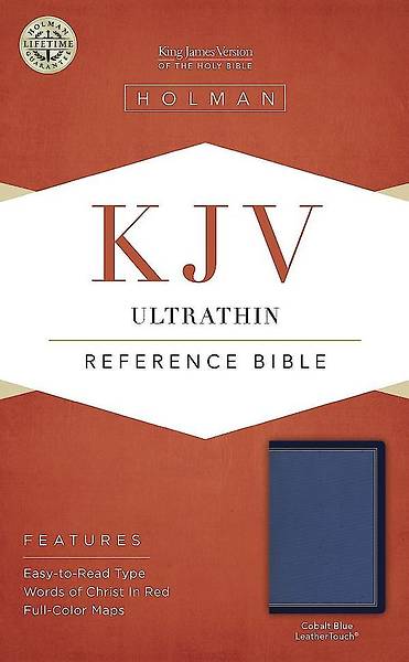 Picture of KJV Ultrathin Reference Bible, Cobalt Blue Leathertouch