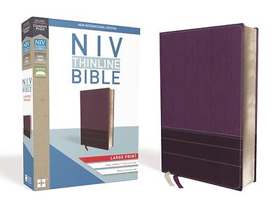 Picture of NIV, Thinline Bible, Large Print, Imitation Leather, Purple, Red Letter Edition