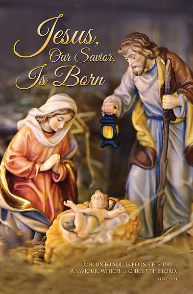 Picture of Jesus Our Savior Is Born Christmas Regular Size Bulletin