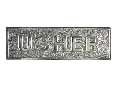 Picture of Silver Metal Usher Pin-On Badge