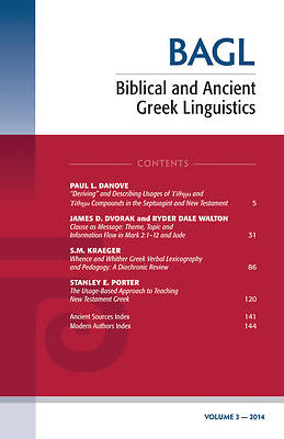 Picture of Biblical and Ancient Greek Linguistics, Volume 3