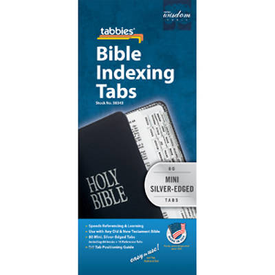 Picture of Bible Tab: Clear Tab with Silver Center Strip & Black Lettering
