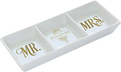 Picture of Tray Porcelain Trinket Mr and Mrs