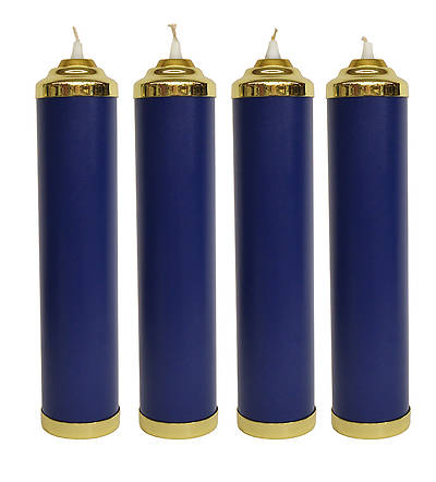 Picture of Advent Tube Candle Sleeves - 4 Blue