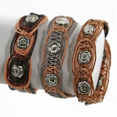 Picture of Thai Macrame Bracelet - Metal and Loose Weave  Adjustable