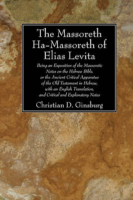 Picture of The Massoreth Ha-Massoreth of Elias Levita
